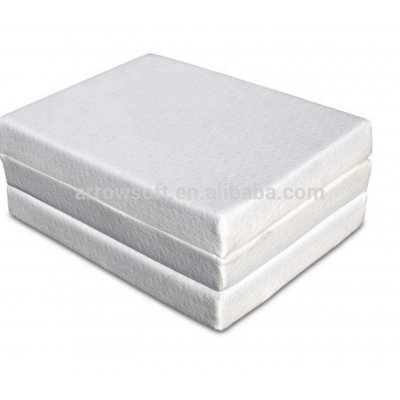 Folding sponge mattress with high density foam