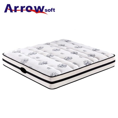 China manufacture luxury king size memory foam pocket spring bed mattress