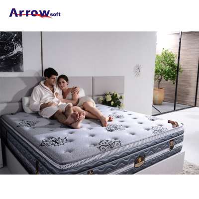 Hot Sale Elegant King Size Gel Memory Foam Euro Spring Mattress